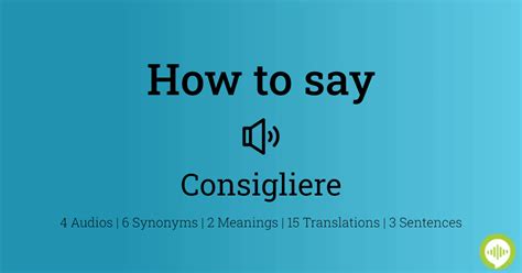 consigliere in tagalog|CONSIGLIERE in English .